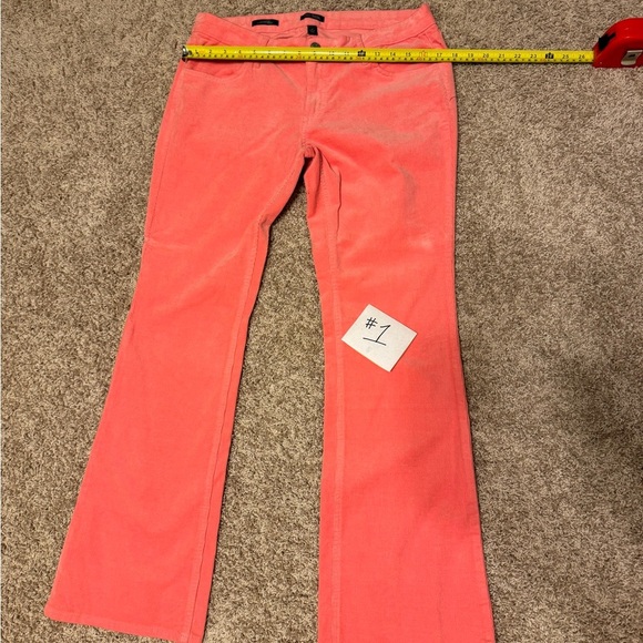 Women’s Wild Fable Low Rise Corduroy Flare Jeans Coral Pink Size 12 - Picture 7 of 11